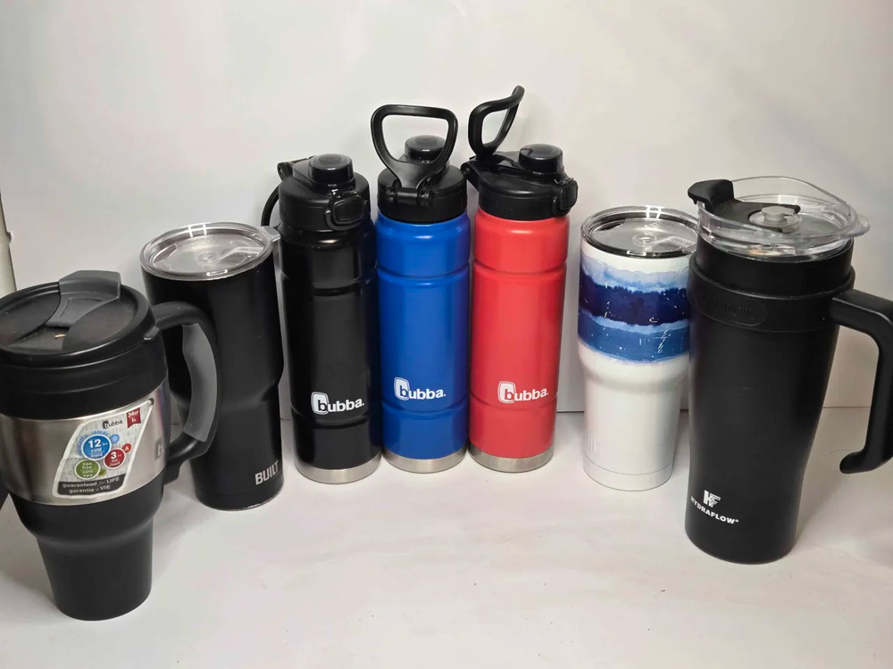 7‑Pack Insulated Travel Mug & Tumbler Lot – Bubba, Built, Hydraflow